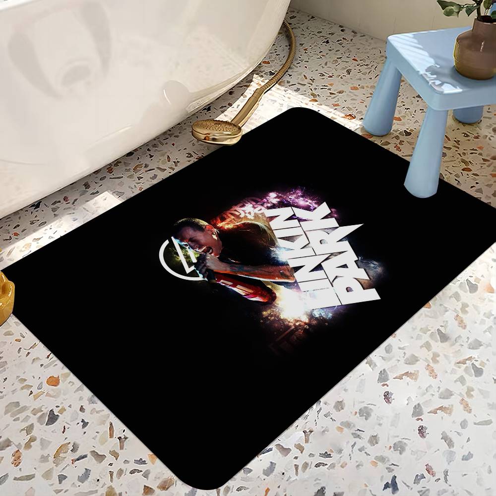 Rock Band L-Linkin P-Park Floor Mat Rectangle Anti-slip Home Soft Badmat Front Door Indoor Outdoor Mat Hotel Decor Mat