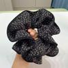 Korean Leopard Print Scrunchie: 4 Layers for Fuller Hair, Women's 2025 Edition, Simple & Elegant Hair Accessory.