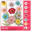 Handmade Pressed Flower Bookmark and Epoxy Sticker Pack with Real Leaf and Plant Specimens for DIY Face Makeup.