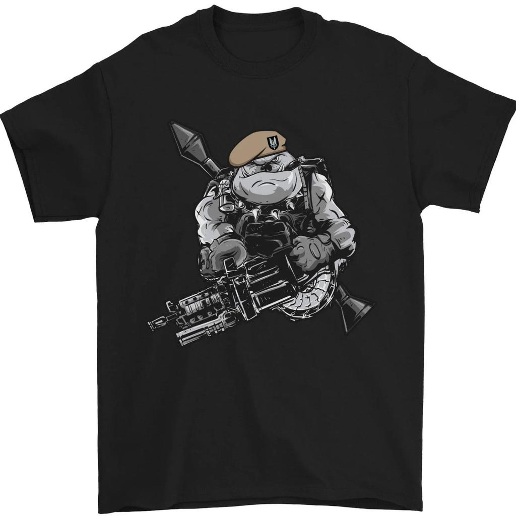 25 New SAS Bulldog British Army J Special Forces Printed Short-sleeved T-shirt for Military Enthusiasts To Wear Outside