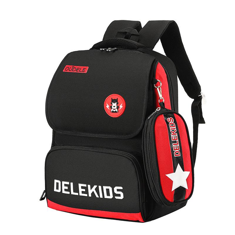 Spine-Protecting Oxford Cloth Backpack,School Bag for Elementary Boys Girls,Durable Kids Bookbag with Ergonomic Back Support