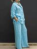 Modern Women's Solid Color Cardigan and Shirt Set - European and American Style
