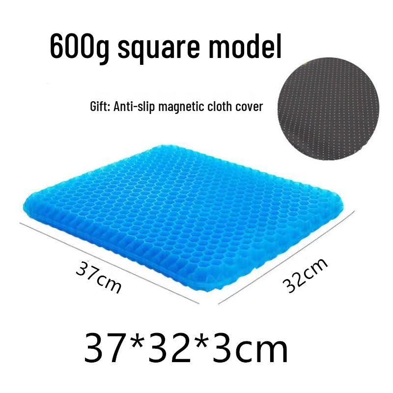 Gel Honeycomb Seat Cushion - Breathable, Double-Layer, Square Ice Pad for Car and Chairs