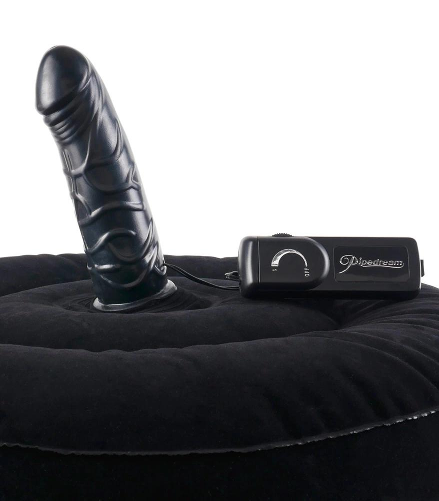 Série Fetish Fantasy - Nafukovací sex sedátko s vibrátorem Černá