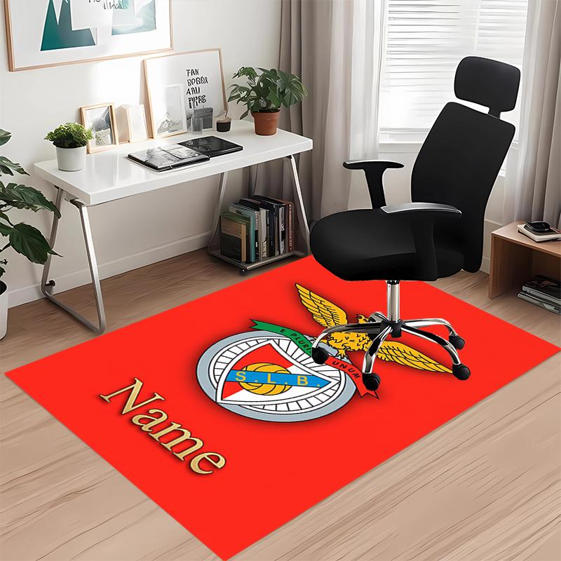 Custom Name Benfica Printed Carpet Rug For Office Chair Living Room Bedroom Kitchen Room Decor Gifts