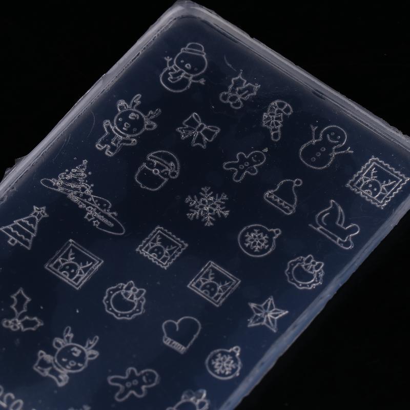 1/3/5Pcs Christmas Snowman Christmas Tree Silicone Nail Mold Palace Nail Decorations Diy Design Silicone Manicure Mold Nail Art