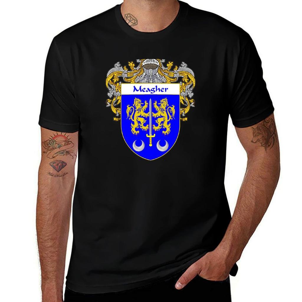 Meagher Coat Of Armsfamily Crest Tshirt Unisex T Shirt Graphic Cotton T Shirts High Quality Tshirt