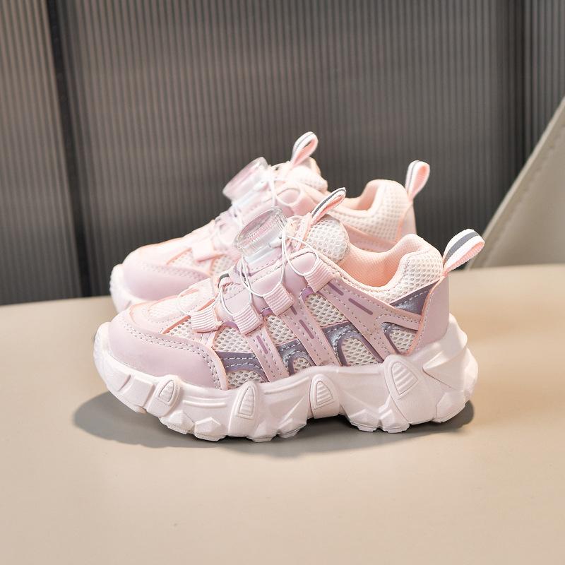 New Spring Collection of Children's Shoes2026Children's sports shoes with breathable mesh and rotating buckle, running shoes for boys and girls, dad