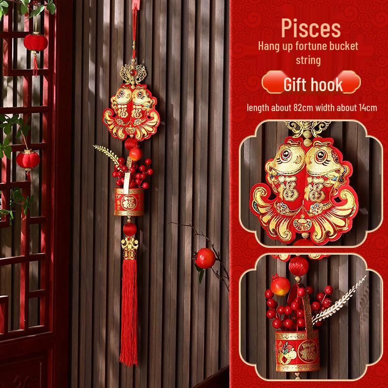 2026 High-End Chinesischer Knoten Fu-Zeichen Anhänger für Neujahr und Frühlingsfest Heimdekoration
