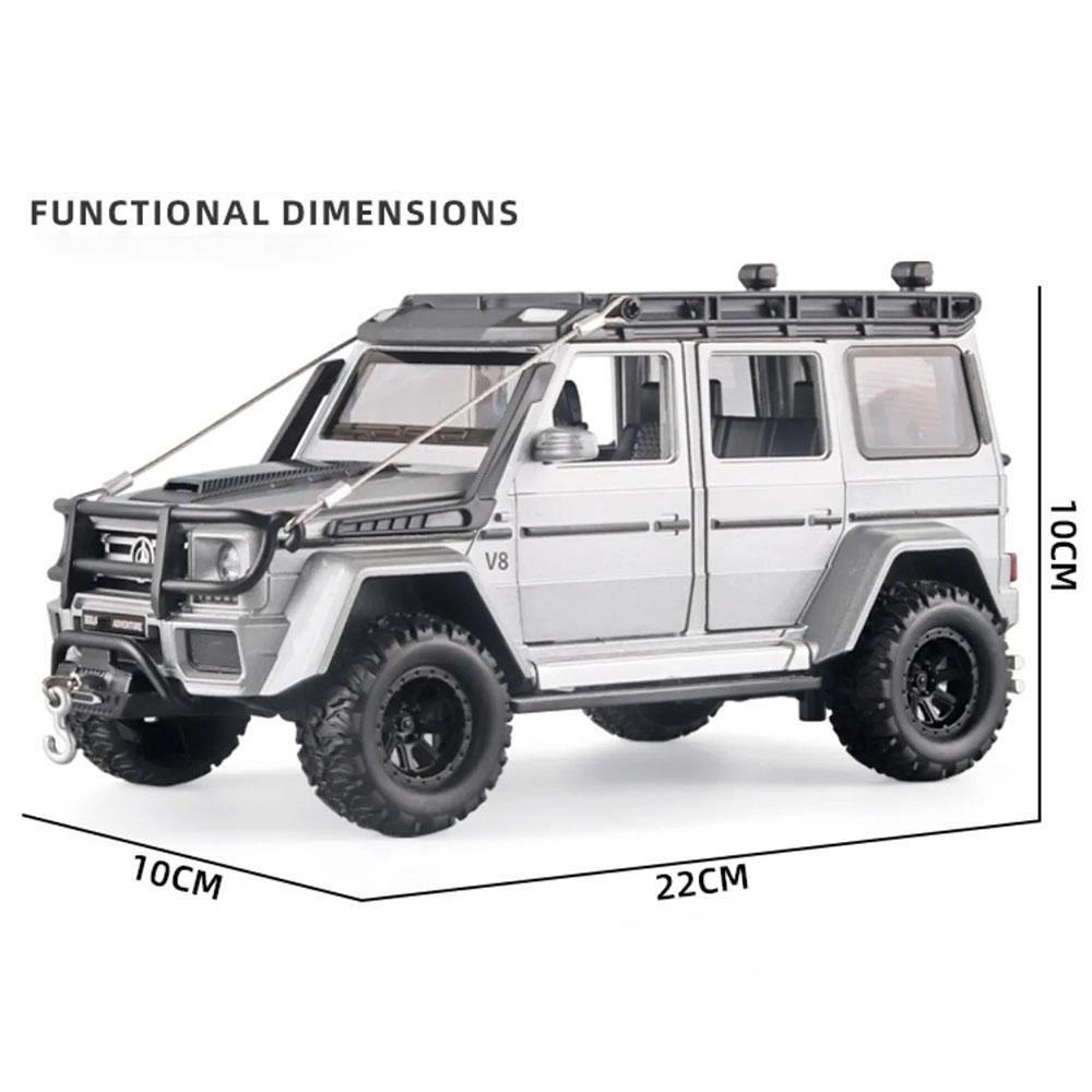 1:24 G500 G550 4x4 Alloy Diecast Toys Cars Model Wheel Pull Back SUV Rubber Tires 6 Doors Opened Off-road Vehicle for Kids Gifts