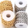 5 Yards/Rolle Aluminiumketten Gold Silber Farbe Metallstreifen Glieder Großhandelsketten Für Schmuckherstellung DIY Armband Halskette Zubehör