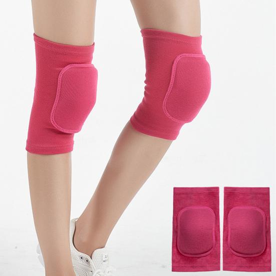 1 Pair Knee Protector Elastic Fabric Compression Thickened Knee Sports Gear Pad