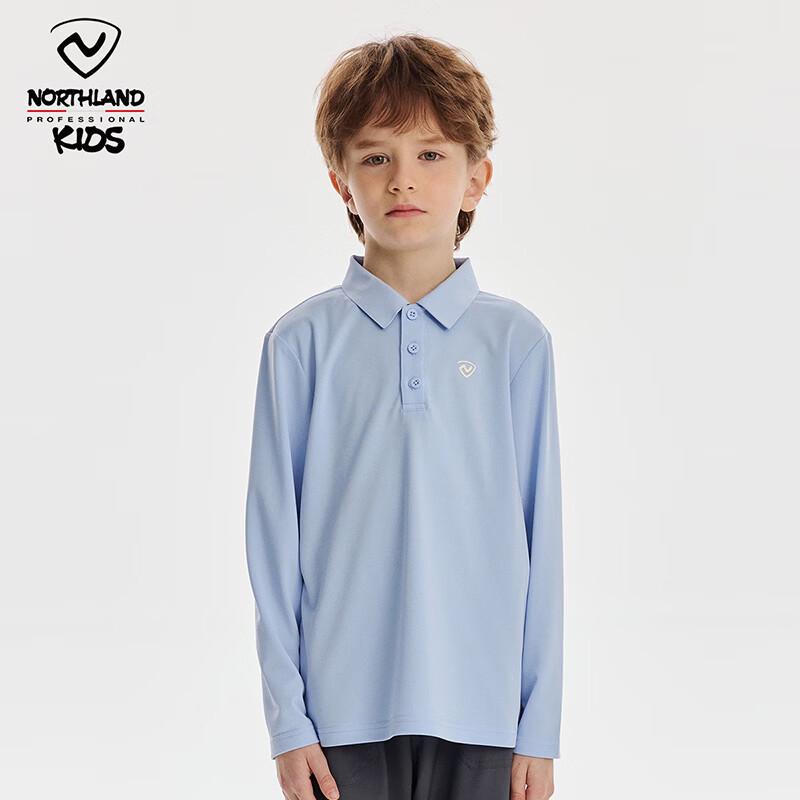 NORTHLAND Boys' Long-Sleeve Quick-Dry Polo T-Shirt