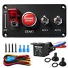 12V Ignition Switch Panel, 4 in 1 with Engine Push Button Toggle Switches, with 12AWG Relay Kit for RV Truck Racing Car Boat Marine Trailer