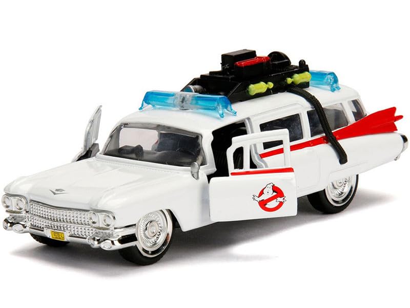 JADA TOYS 1/32 Scale Ghostbusters Ecto-1 Cadillac Diecast Model Car [Parallel Import]