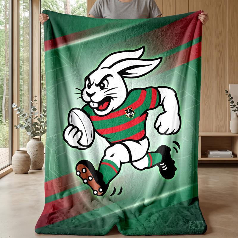 Coperta in Pile Flannel South Sydney Rabbitohs Coperta Calda e Accogliente per Divano Letto Viaggio Uso in Tutte le Stagioni