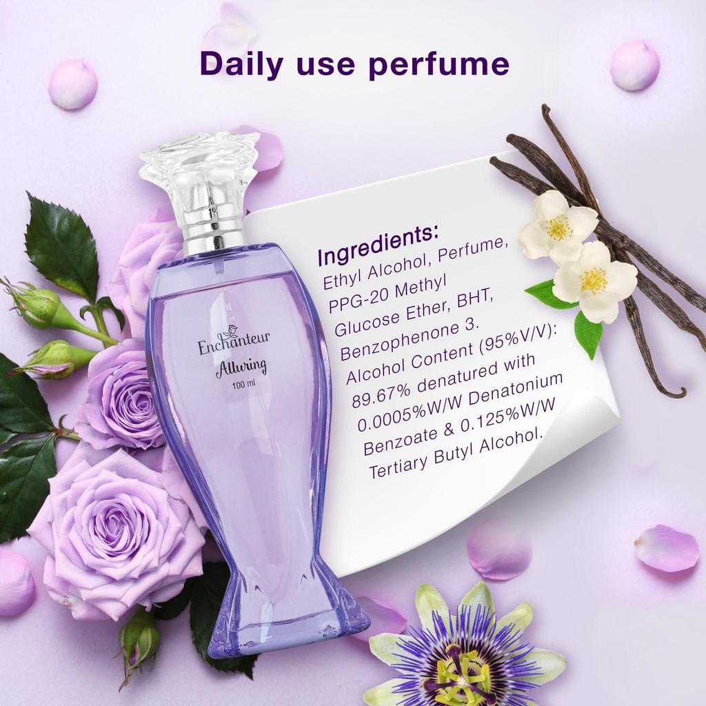 Enchanteur Alluring Rose Parfüm Flüssigkeit für Frauen, 100 ml