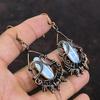 Owyhee Blue Opal Copper Earring Copper Wire Wrapped Earring Unique Jewelry Dainty Gemstone Earrings Handmade Earring Copper Jewelry For Gift