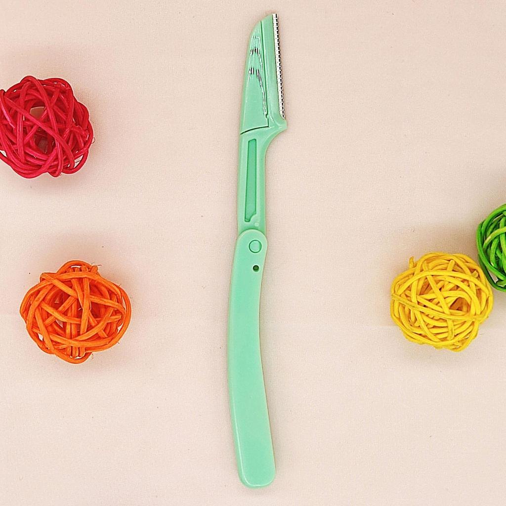 Portable Safety Folding Eyebrow Razor for Beginners - Stainless Steel Blade, Makeup Tool