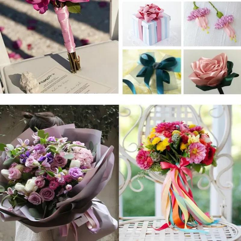 25yard 6mm 10mm 15mm 20mm 25mm 40mm 50mm Silk Satin Ribbons for Crafts Bow Handmade Gift Wrap Party Wedding Coth DIY Decorative