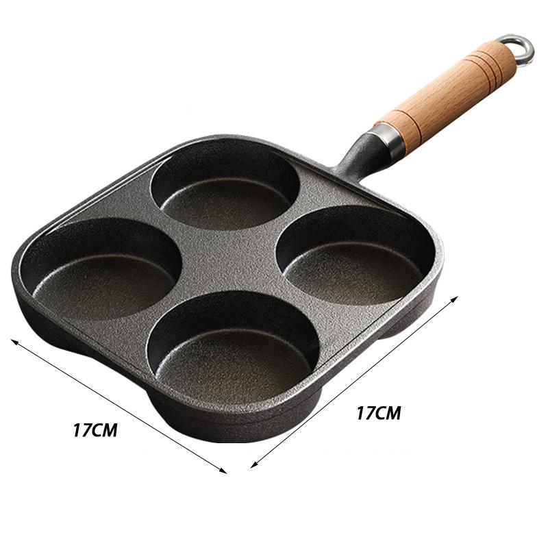 4-Hole Egg Frying Pan Nonstick Cookware Pans Omelet Pan Frying Pot Suitable For Gas Stove Induction Cooker