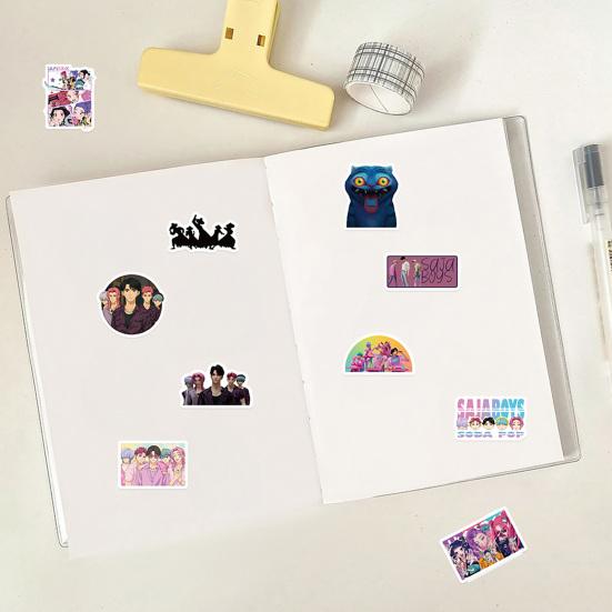 Cartoon Anime Stickers Set Rich Patterns Waterproof Decals Decorative DIY Notebook Phone Fridge Stickers for Bag