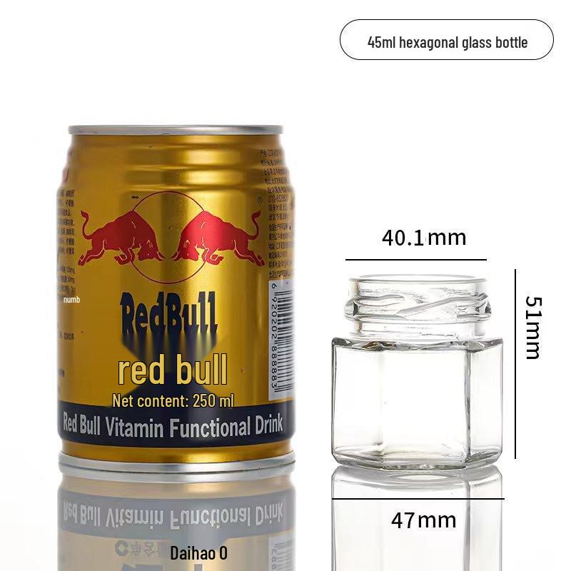 Hexagonal Transparent Glass Jar for Honey, Jam, or Sauces - Ideal for Weddings & Households