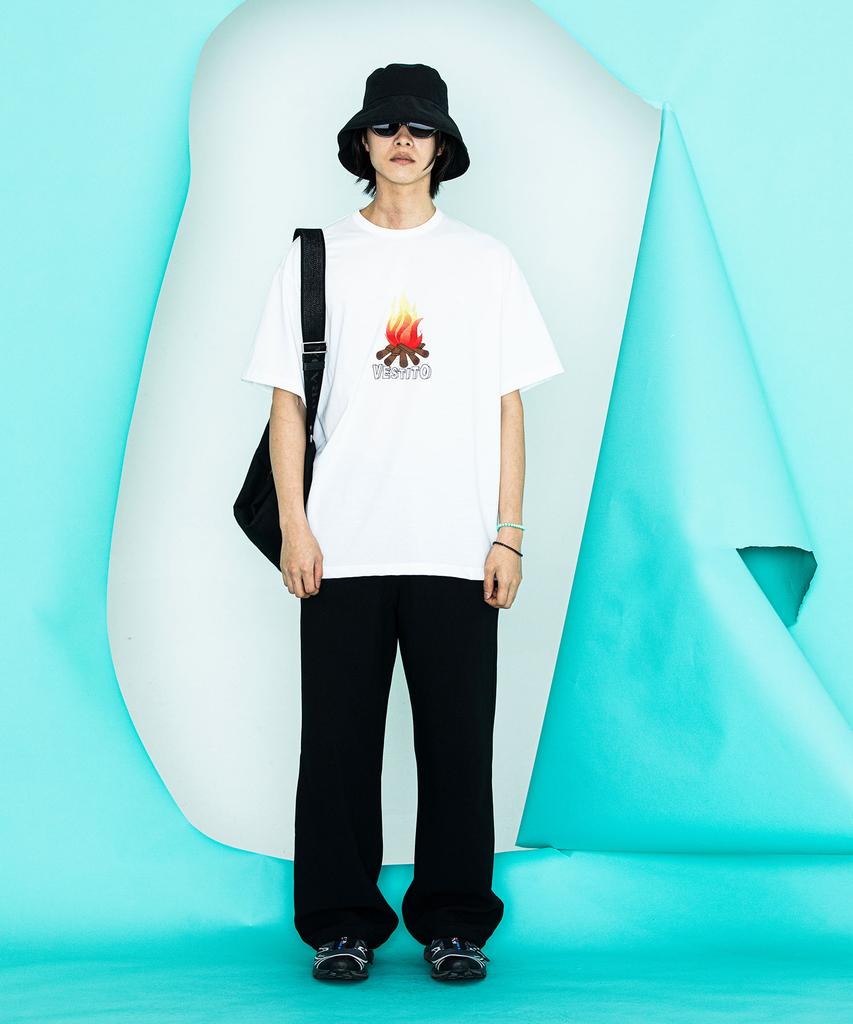 VESTITO Colored Campfire White T-Shirt