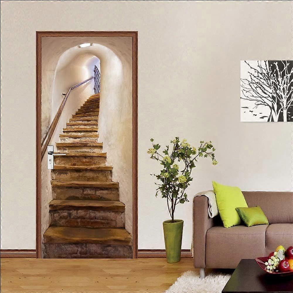 SeraphinaT 3D Door Sticker Wall Decals Mural Wallpaper, Waterproof and