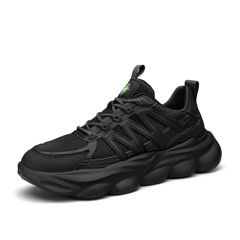 

Белая мужская обувь, дышащая сетчатая обувь, повседневная универсальная мужская белая обувь, спортивная модная обувь для папы 44 чёрный