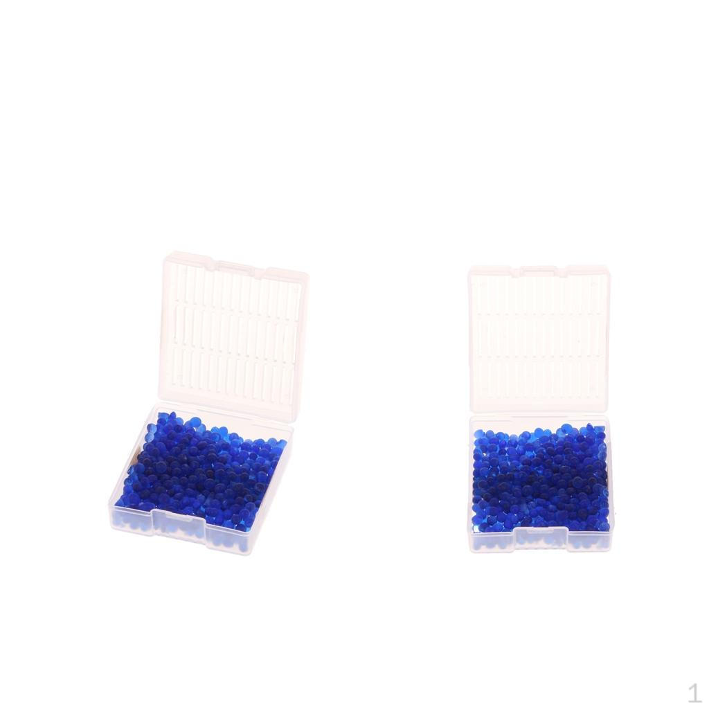 2x Silica Gel Camera Desiccant Moisture Absorber Beads Dehumidifying Po -Blue