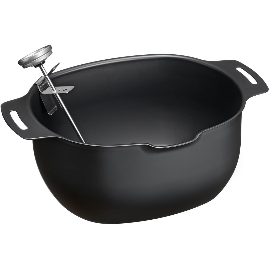 Wahei freiz Tsubame-Sanjo Tempura Fryer, Oval, 20 X 17cm, with Thermometer, Induction and Gas Compatible, EM-095