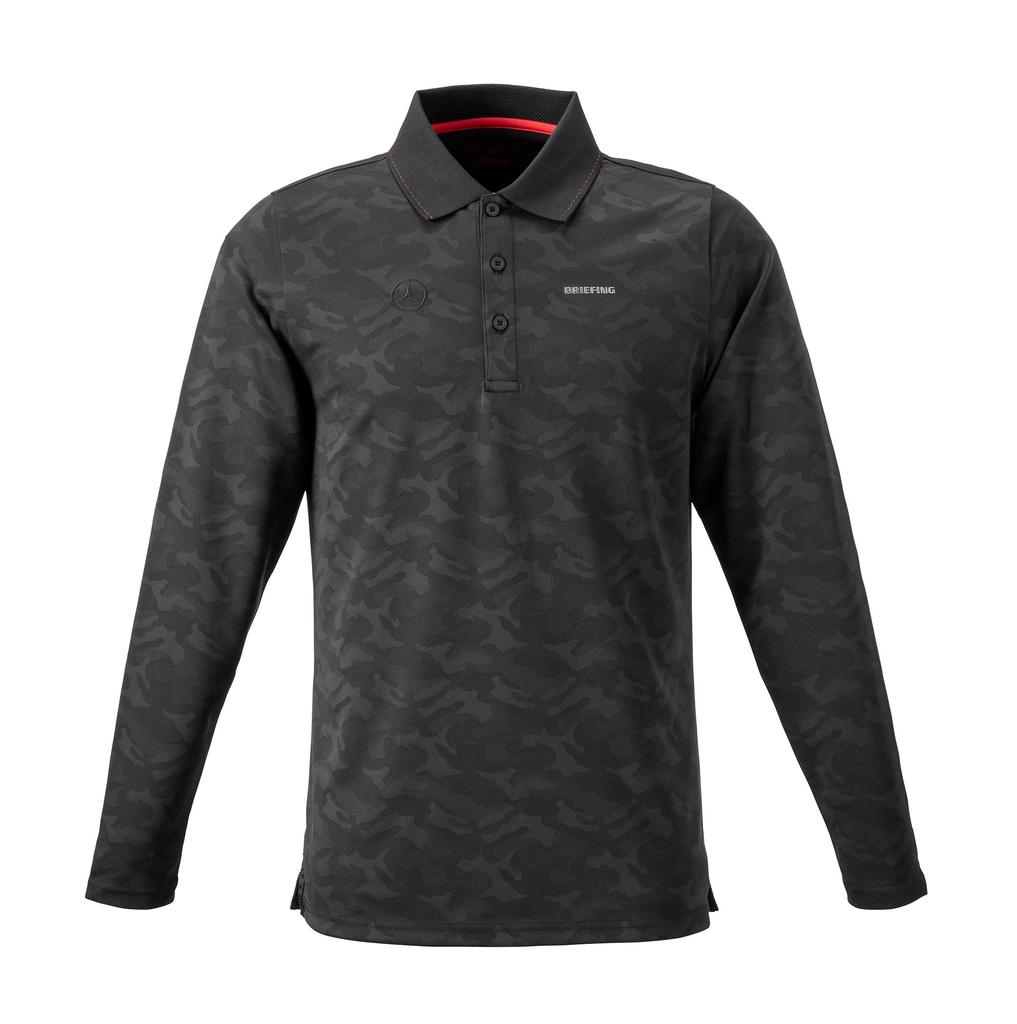 Genuine x BRIEFING MS Camo Long Sleeve Size M [Mercedes-Benz Collection] Mercedes-Benz Shirt, Black,