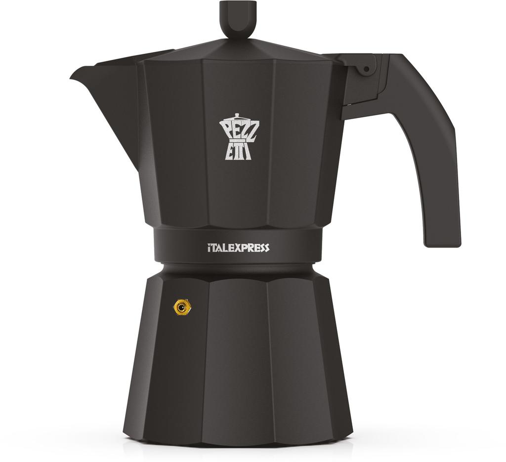 Cafetiere italienne - PEZZETTI - ITALEXPRESS - Aluminium - 3 tasses - Noir