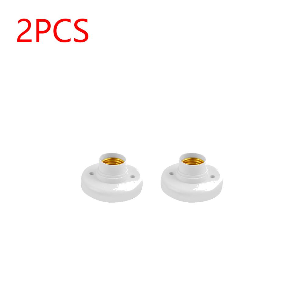 

1-5PCS 220V E27 Screw Cap Socket White Ceiling Light Lamp Bulb Fixing Base Stand Light Bulb Holder Lamp Socket For Home 6a