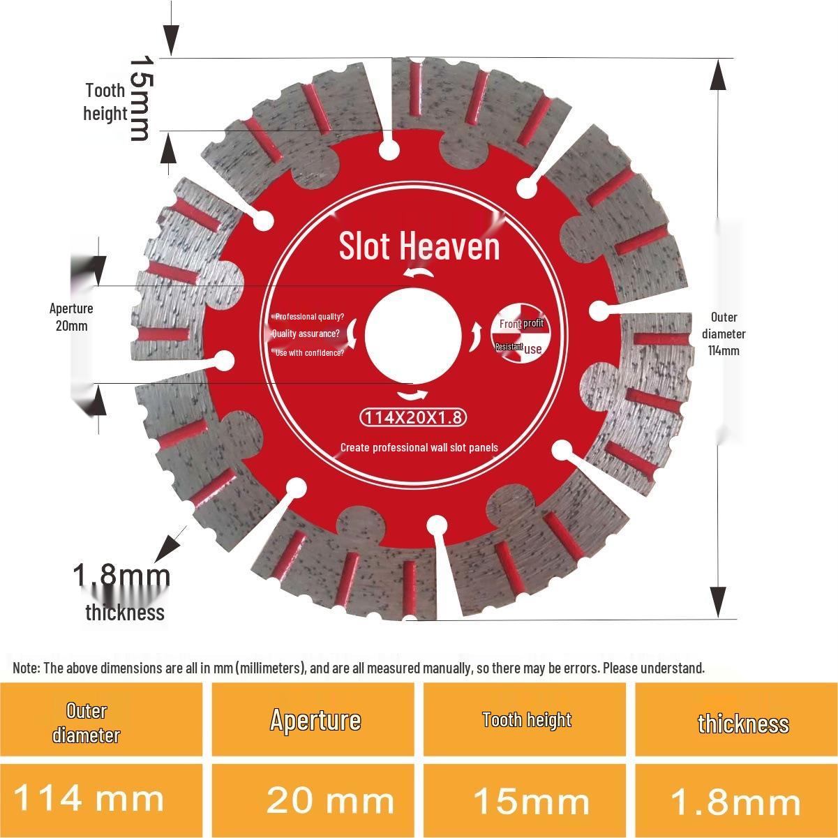 

Большой острый алмазный пильный диск для сантехников и электриков - Пазование и резка