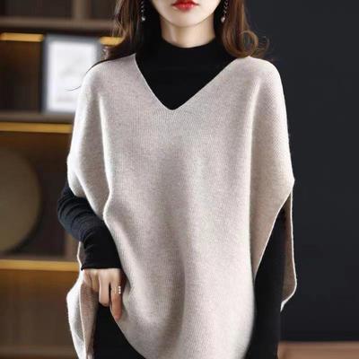 Ladies' Wool Knit V-Neck Vest, Sleeveless Sweater for Spring/Autumn , Korean Style Outerwear