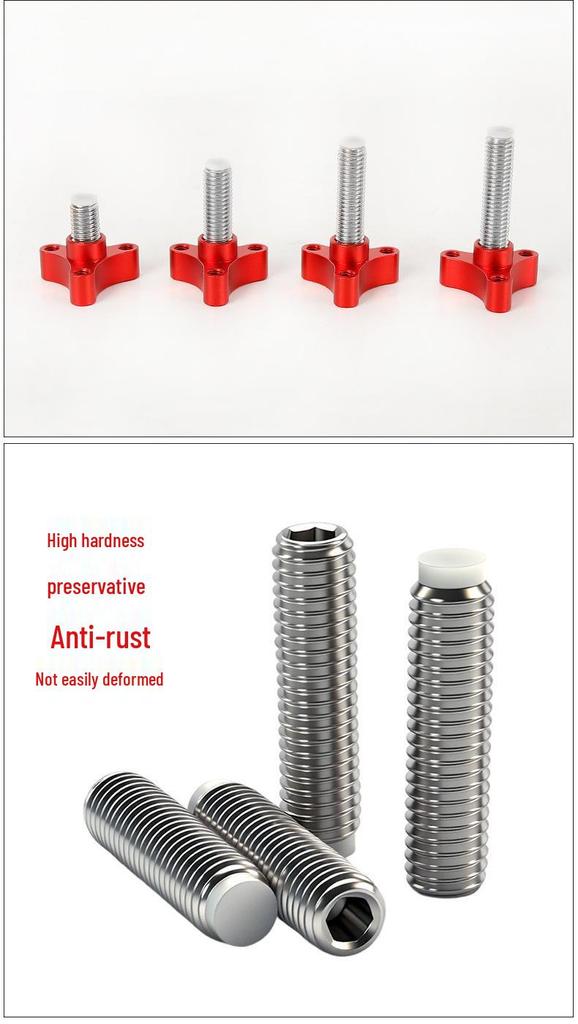 M12 Rubber Head Hand-Tightening Screw with 1/4" Extension for Astronomical Photography - Multiple Lengths Available