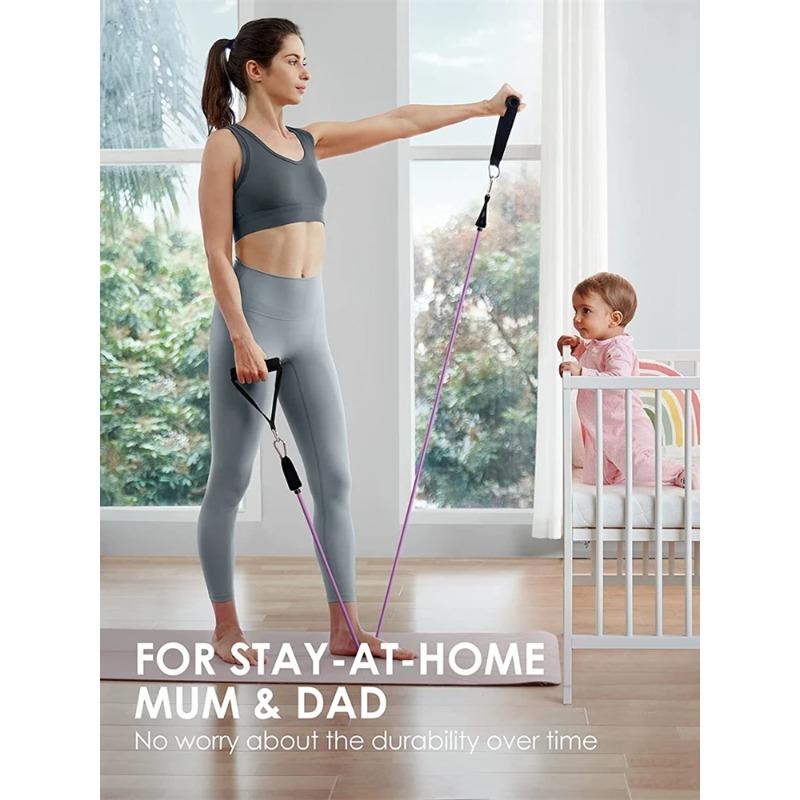 17PCS Resistance Bands Collection for Ladies Latex Exercise Workout Band Stretch Training Fitness Gym Equipment for Home Bodybuild Practical Use