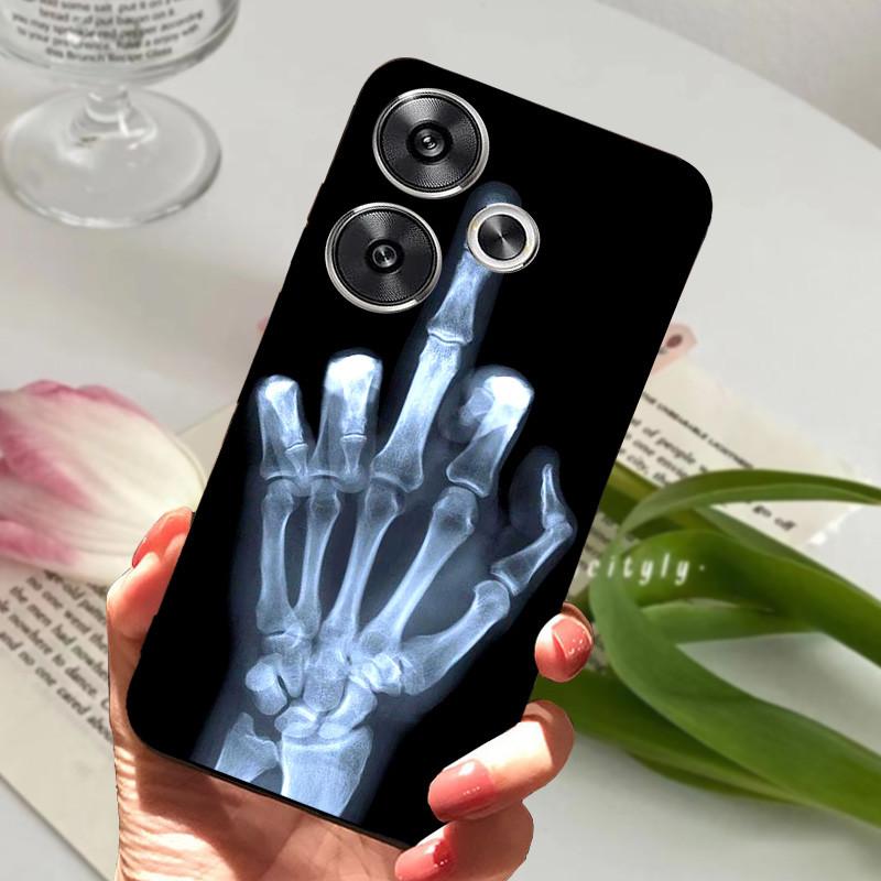 For POCO F6 Pro 5G Case POCOF6 Shockproof Soft TPU Silicone Phone Cover For Xiaomi POCO F6 Pro Capa F 6 Cartoon Matte Bumper