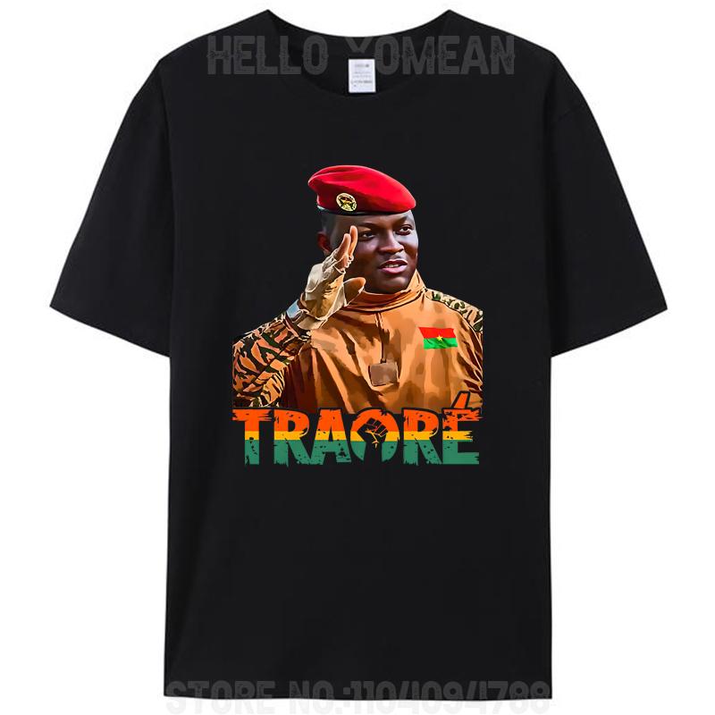 Burkina Faso Ibrahim Traoré African President Thomas Sankara Tees Unisex Women Men's Cotton T-Shirt Tops Gifts