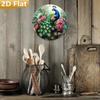 Rainbow Peacock Metal Wall Art, Vintage Aluminum Round Sign 8x8 Inch, Home Decor for Garden Garage Bar