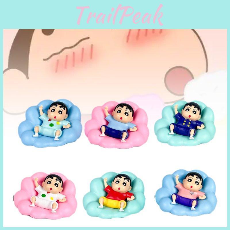 Pajamas 6pcs Cloud Crayon Shin Chan Toy Doll Pvc Model Desktop Decor Xmas Gifts