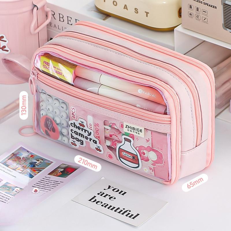 Baby Color Large Capacity Pencil Case, Pencil Pouch, Pencil Bag, Pen Case, Pen Pouch, Pen Bag, Pencil Pouches, Pencil Bags, Green Pencil Case розовый