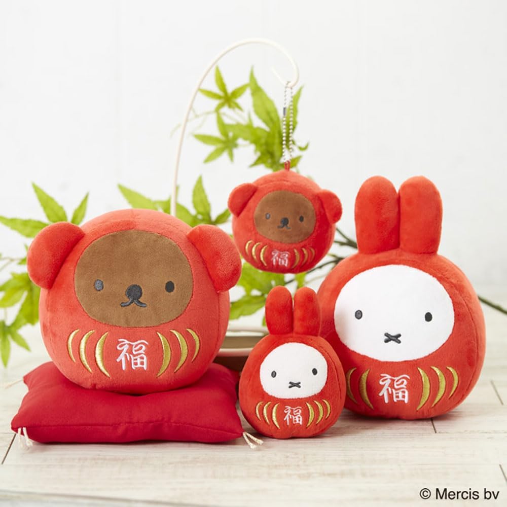 Sekiguchi Miffy Fukudaruma Plush Toy 20x14x12cm Soft Toy