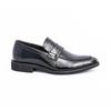 Men Black Loafers Leather Shoes Formal Business Flats Slip on Shoes Wedding Dress Prom Shoes Mosaic Contrast Over Sized