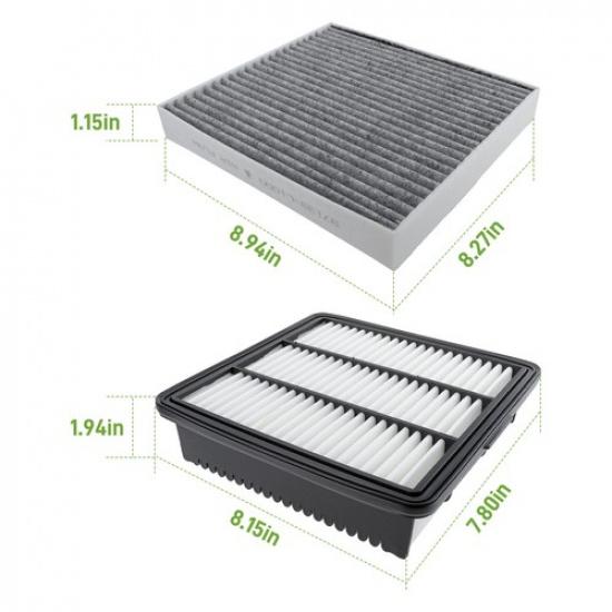 Engine Air Filter+Cabin Air Filter 97133-L1000 For 21-24 Hyundai Elantra 2.0L L4