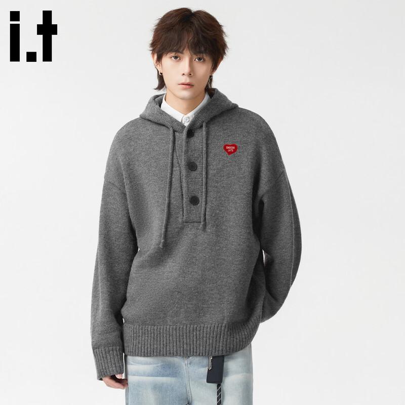 :CHOCOOLATE IT Men's Retro Hooded Casual Knit Sweater