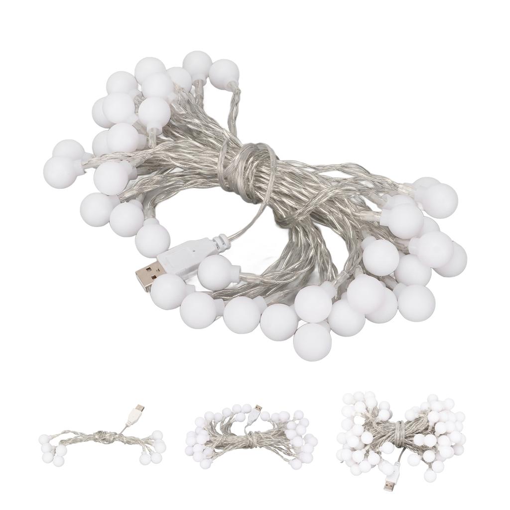 Ball String Light Waterproof USB Powered Colorful Decorative LED Lamp String for Christmas Party Bed