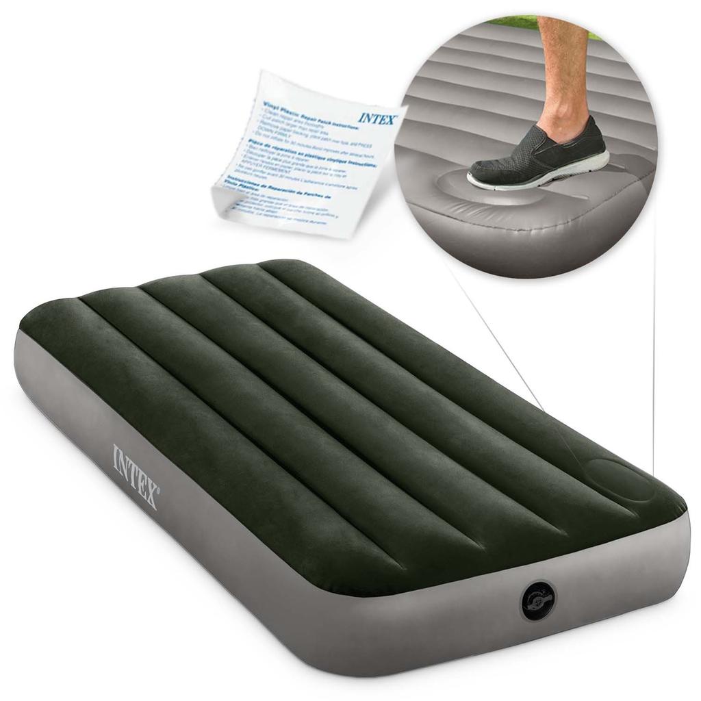 Inflatable mattress 191x79x25 cm with built-in foot pump INTEX 64760